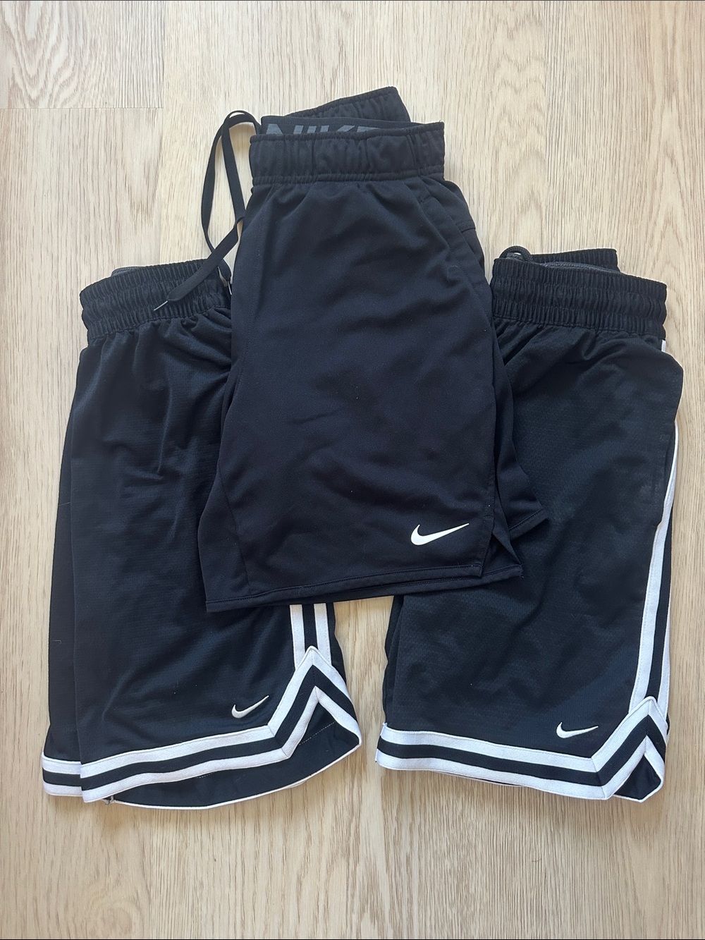 Nike Men’s XS DRI-FIT Athletic Shorts Black (3 pair together)
